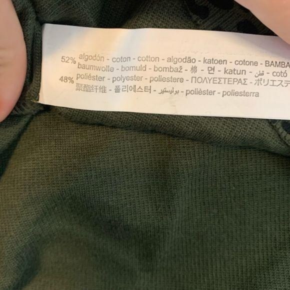 Zara Short Sleeve Top Green Leopard Print Small - Picture 8 of 8